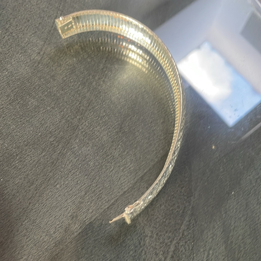 Italian sterling silver, JCM, flex bangle bracelet - Picture 7 of 14